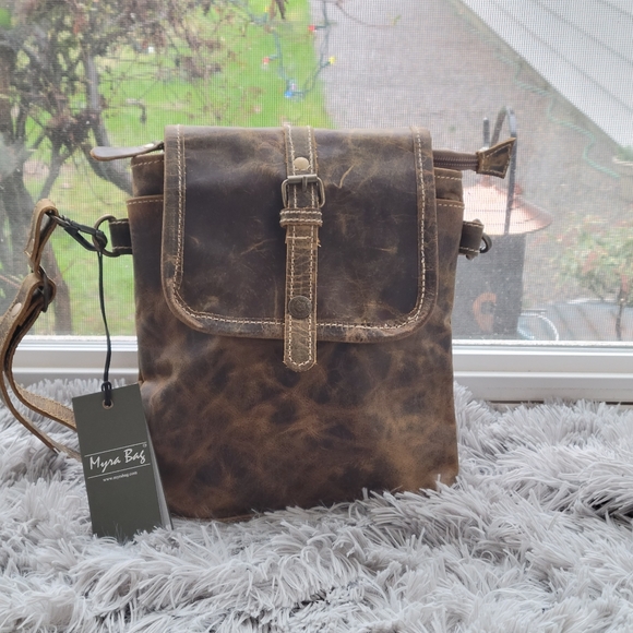 Rustic Leather Purse by Myra Bag - Picture 4 of 5